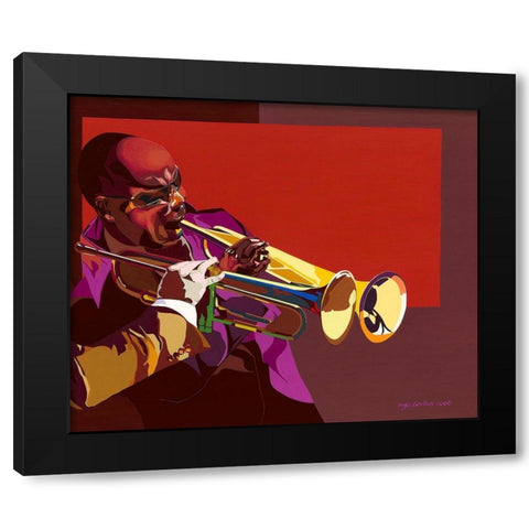 Double the Trouble Black Modern Wood Framed Art Print with Double Matting by Levitus, Inger