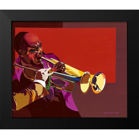 Double the Trouble Black Modern Wood Framed Art Print by Levitus, Inger