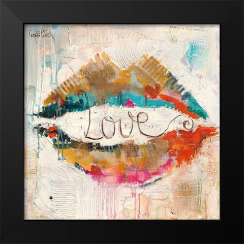 Love Black Modern Wood Framed Art Print by Cornee, Patrick
