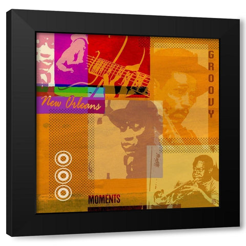Jazz I Black Modern Wood Framed Art Print with Double Matting by Paput, Philippe