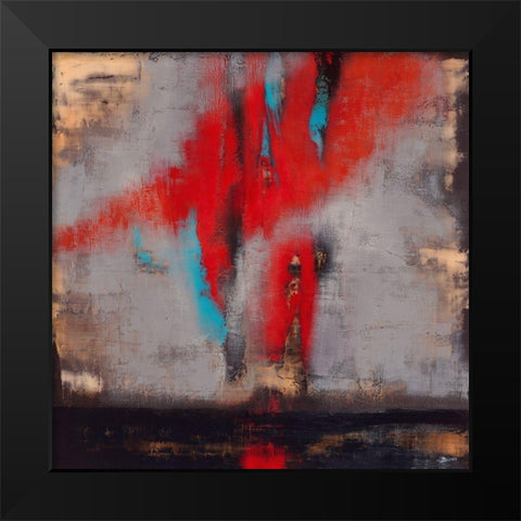 L envolee Black Modern Wood Framed Art Print by Becam, Carole