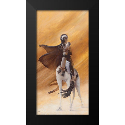 Sirocco Black Modern Wood Framed Art Print by Cazal, Cedric