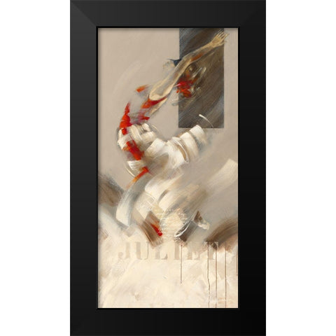 Juliet Black Modern Wood Framed Art Print by Meijering, Kitty