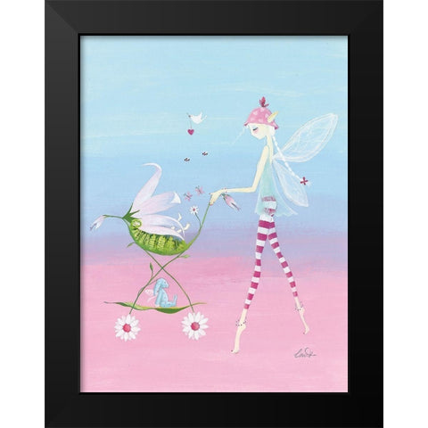 Baby Toes Black Modern Wood Framed Art Print by McFaul, Lorrie