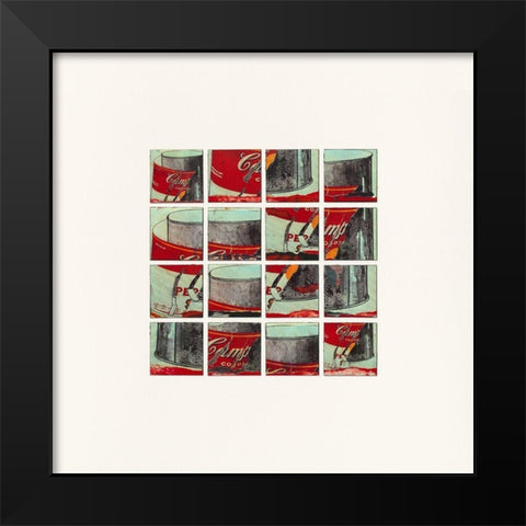 Tomato Soup by JC-d apres A.Warhol Black Modern Wood Framed Art Print by Cosentino, Jean