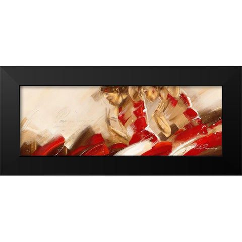 Spirit of Dance II Black Modern Wood Framed Art Print by Meijering, Kitty