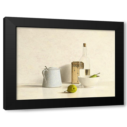 Two Pears-Bottle-Can and Jug Black Modern Wood Framed Art Print by de Bont, Willem