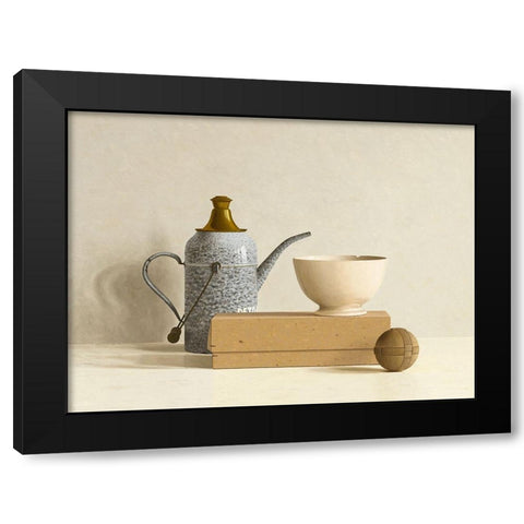 Chinese Puzzle Black Modern Wood Framed Art Print with Double Matting by de Bont, Willem
