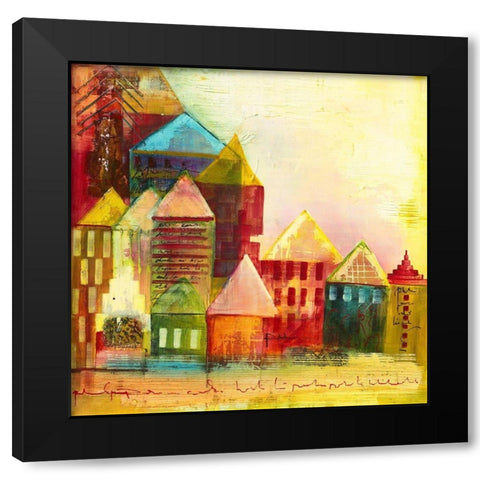 Corazon VII Black Modern Wood Framed Art Print with Double Matting by Leys, Gemma