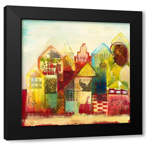 Oigas IV Black Modern Wood Framed Art Print with Double Matting by Leys, Gemma