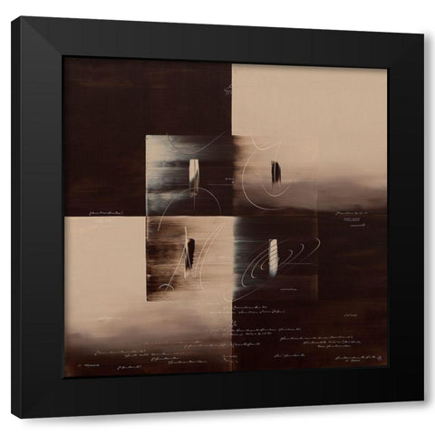 Sens et non sens I Black Modern Wood Framed Art Print with Double Matting by Becam, Carole