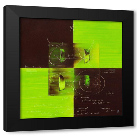 Sens et non sens VI Black Modern Wood Framed Art Print with Double Matting by Becam, Carole