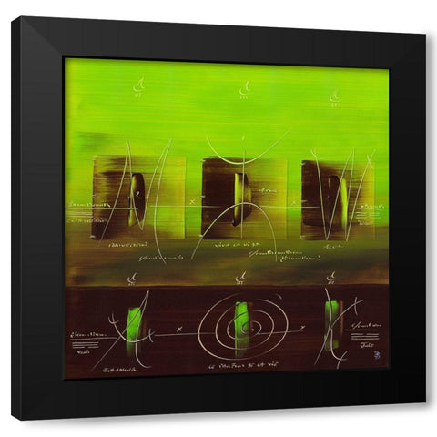 Sens et non sens VII Black Modern Wood Framed Art Print with Double Matting by Becam, Carole