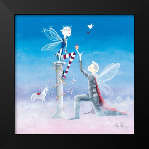 The Proposal Black Modern Wood Framed Art Print by McFaul, Lorrie