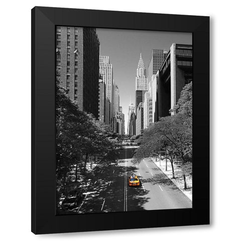Tudor City Place Black Modern Wood Framed Art Print by Terrible, Aurelien