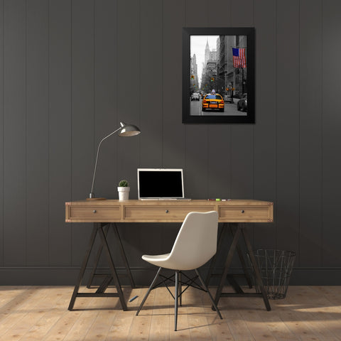42nd and Lex Black Modern Wood Framed Art Print by Terrible, Aurelien