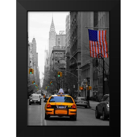 42nd and Lex Black Modern Wood Framed Art Print by Terrible, Aurelien