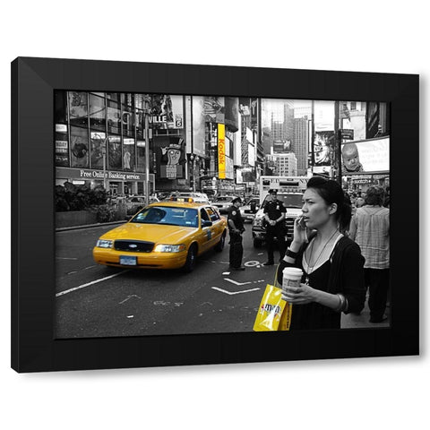 Welcome to New York Black Modern Wood Framed Art Print with Double Matting by Terrible, Aurelien