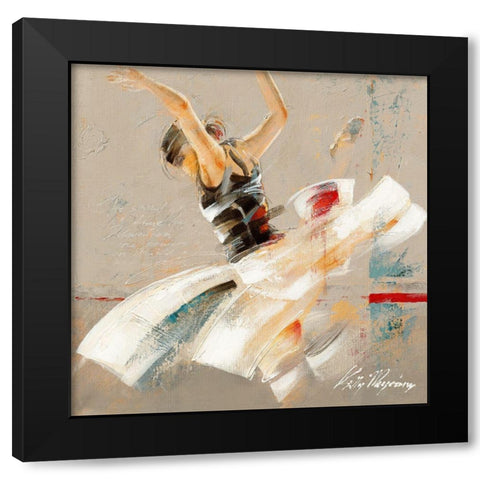 Dance Fusion I Black Modern Wood Framed Art Print by Meijering, Kitty