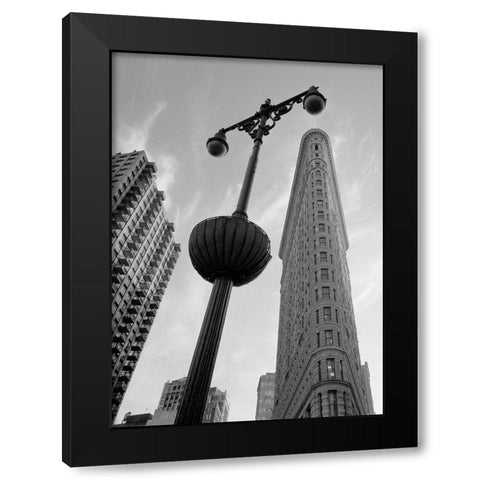 New York Flatiron I Black Modern Wood Framed Art Print with Double Matting by Butcher, Dave