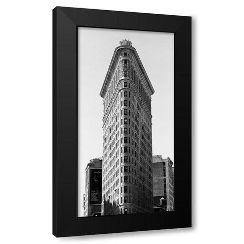 New York Flatiron III Black Modern Wood Framed Art Print with Double Matting by Butcher, Dave