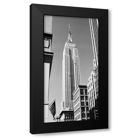 Empire State Building Black Modern Wood Framed Art Print by Butcher, Dave