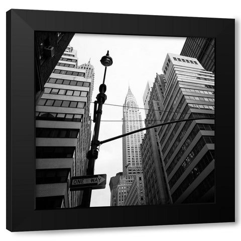 Chrysler Building Black Modern Wood Framed Art Print by Butcher, Dave