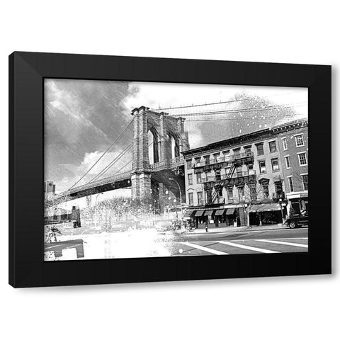 New York V Black Modern Wood Framed Art Print by Luger, Gery
