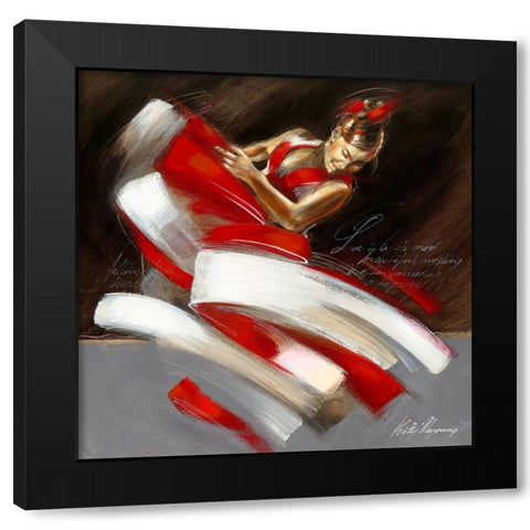 Pasion I Black Modern Wood Framed Art Print by Meijering, Kitty