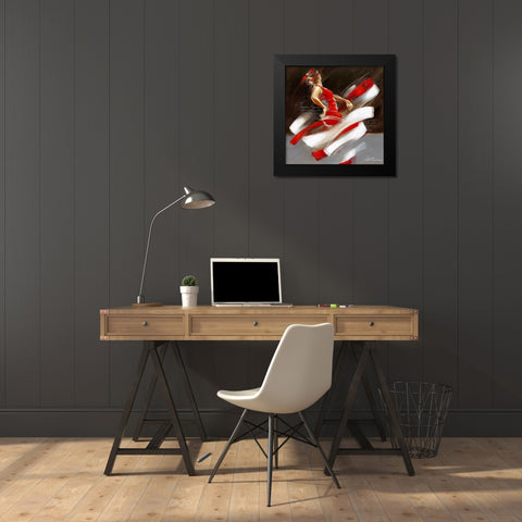 Pasion II Black Modern Wood Framed Art Print by Meijering, Kitty