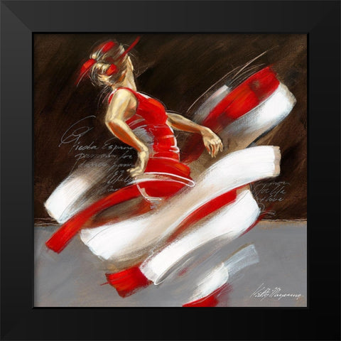 Pasion II Black Modern Wood Framed Art Print by Meijering, Kitty