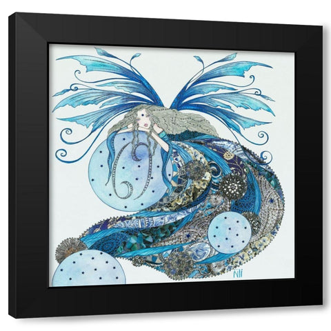 Fee du Cancer Black Modern Wood Framed Art Print with Double Matting by Johara