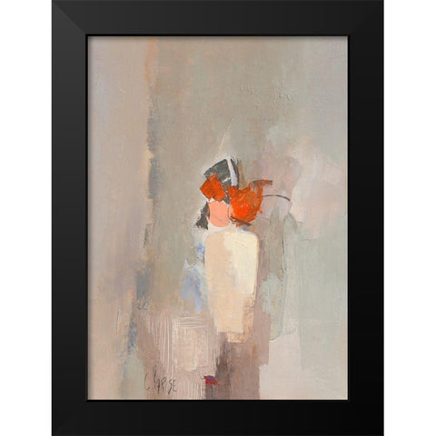 Roses Black Modern Wood Framed Art Print by Parise, Chantal