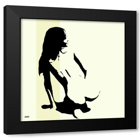 Olya Black Modern Wood Framed Art Print by Zalez