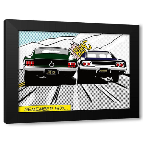 Remember Roy Black Modern Wood Framed Art Print with Double Matting by Strapelias - PR, Pierre