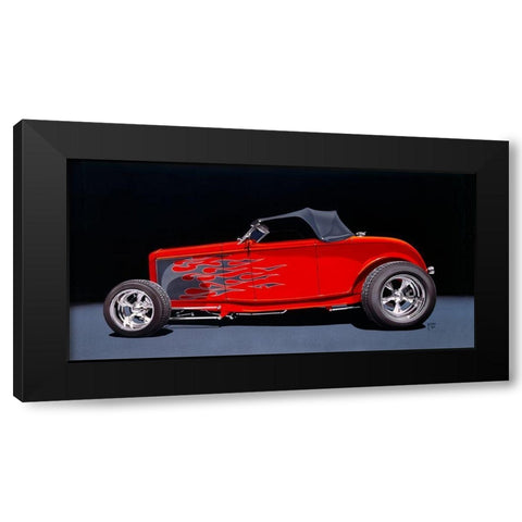 Hi Boy Black Modern Wood Framed Art Print by Tempier, Guy