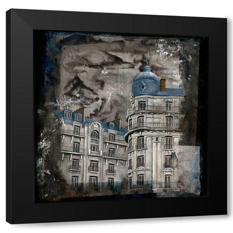 Facade II Black Modern Wood Framed Art Print with Double Matting by Cadoret, Virginie