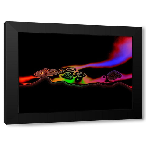 Color Flash Black Modern Wood Framed Art Print by Steger, Uwe