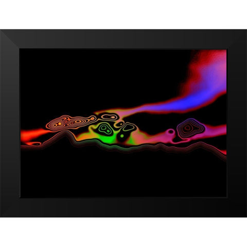 Color Flash Black Modern Wood Framed Art Print by Steger, Uwe