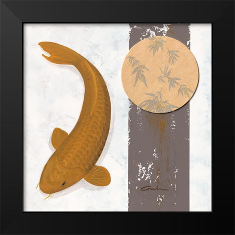 Koi Creme Spot II Black Modern Wood Framed Art Print by Gruhn, Nicole
