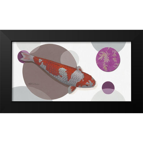 Koi Force Black Modern Wood Framed Art Print by Gruhn, Nicole