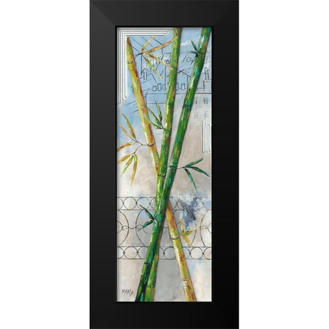 3 Bambous Black Modern Wood Framed Art Print by Marso