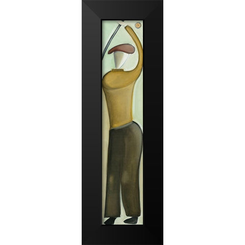 Golfer III Black Modern Wood Framed Art Print by Arns-Muller, Monika