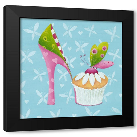 Fairyshoes III Black Modern Wood Framed Art Print with Double Matting by McFaul, Lorrie