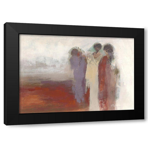 File d Indiennes Black Modern Wood Framed Art Print by Parise, Chantal