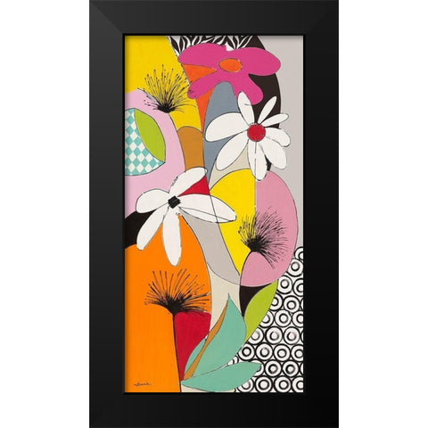 Le jardin de Valerie Black Modern Wood Framed Art Print by Brand, Valerie