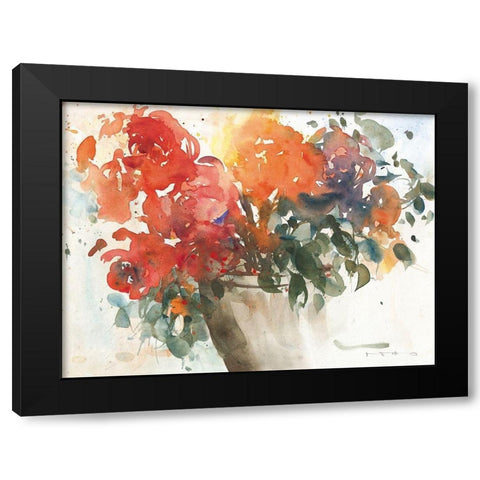 Blutenpracht Black Modern Wood Framed Art Print with Double Matting by ROMO-Rolf Morschhauser