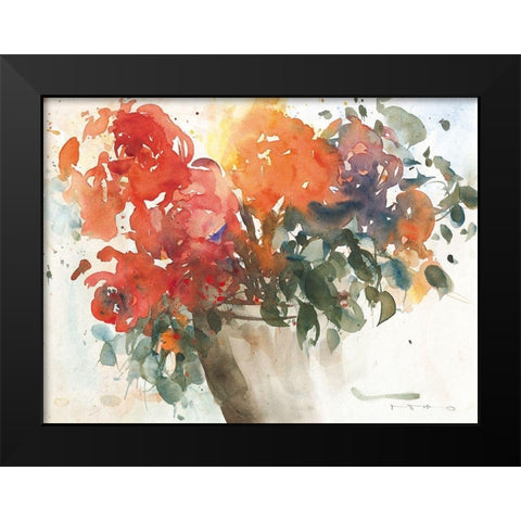 Blutenpracht Black Modern Wood Framed Art Print by ROMO-Rolf Morschhauser