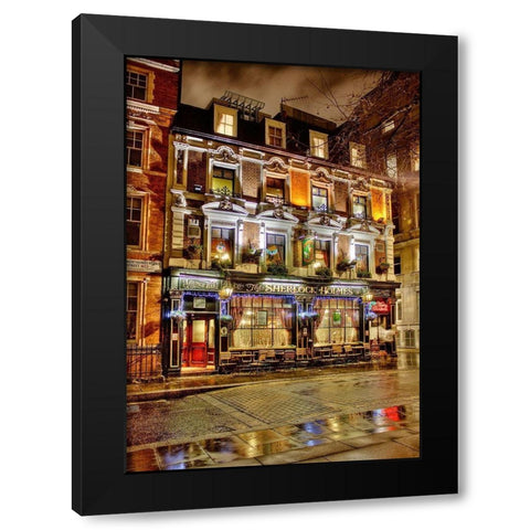 The Sherlock Holmes Black Modern Wood Framed Art Print by Terrible, Aurelien