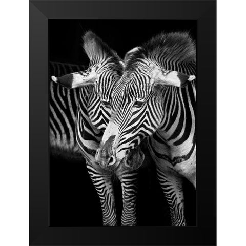 A Team with You Black Modern Wood Framed Art Print by Cano, Marina